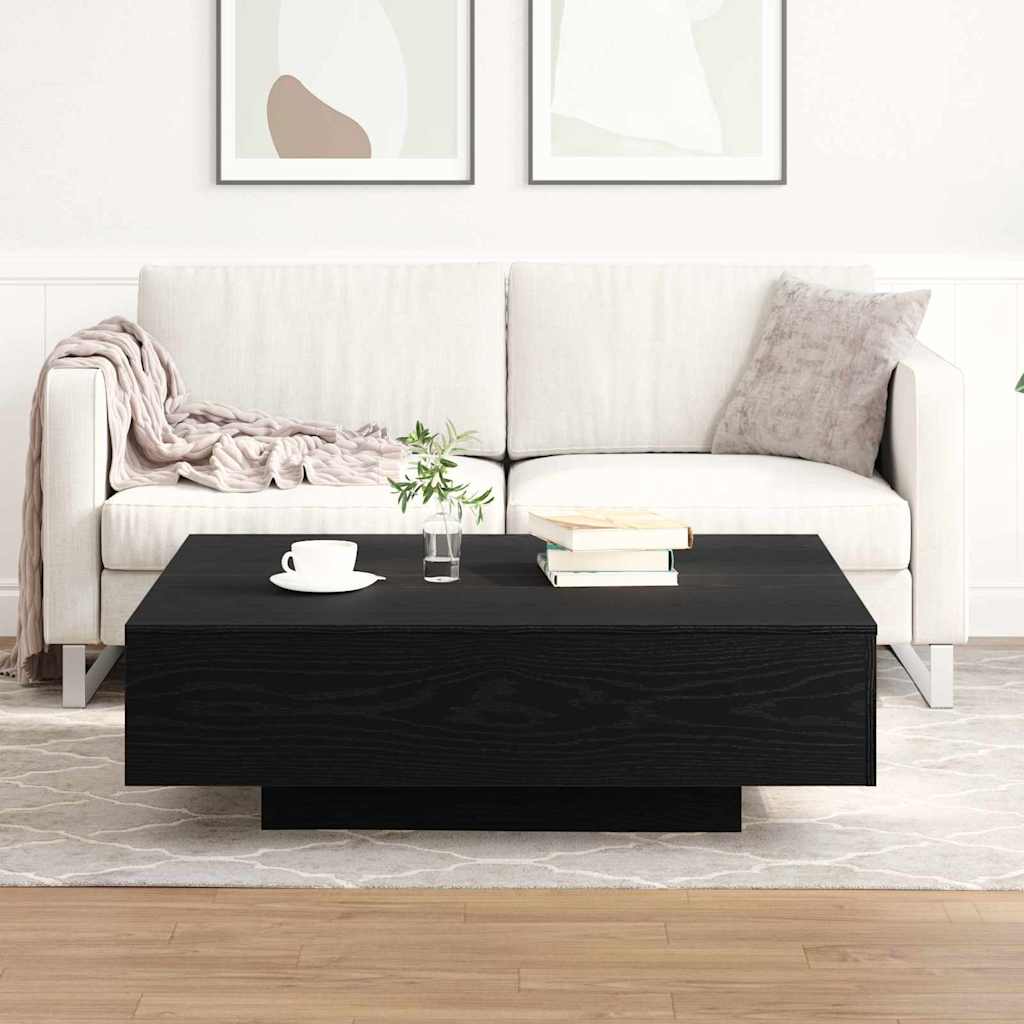 Coffee Table Black oak 100 x 100 x 31 cm Engineered wood