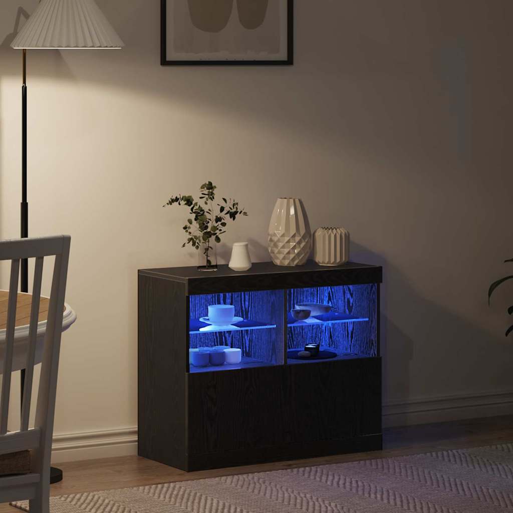 Sideboard Black 81 x 37 x 67 cm Engineered wood