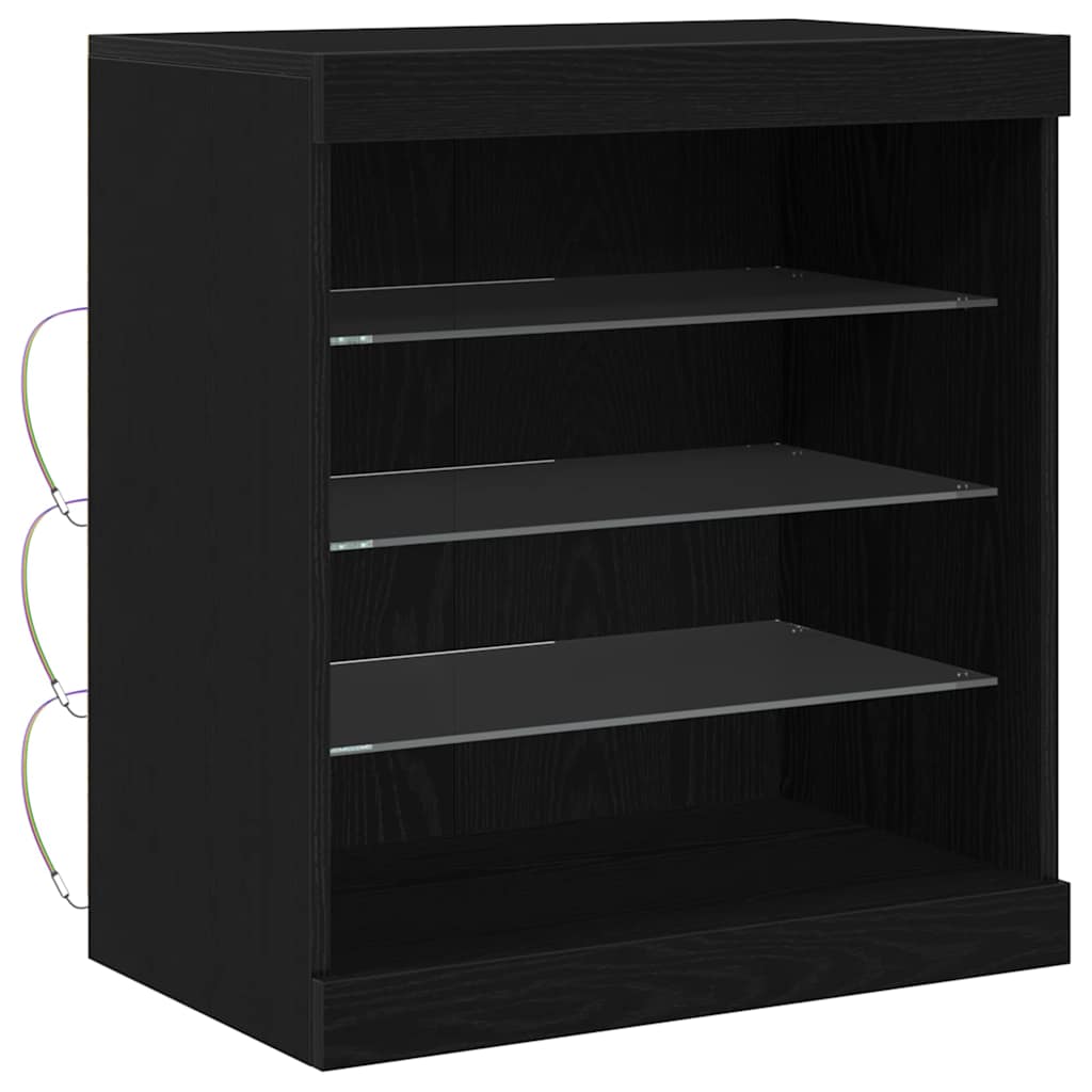Sideboard Black Oak 60.5 x 37 x 67 cm Engineered Wood