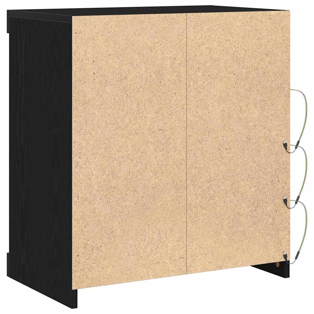 Sideboard Black Oak 60.5 x 37 x 67 cm Engineered Wood