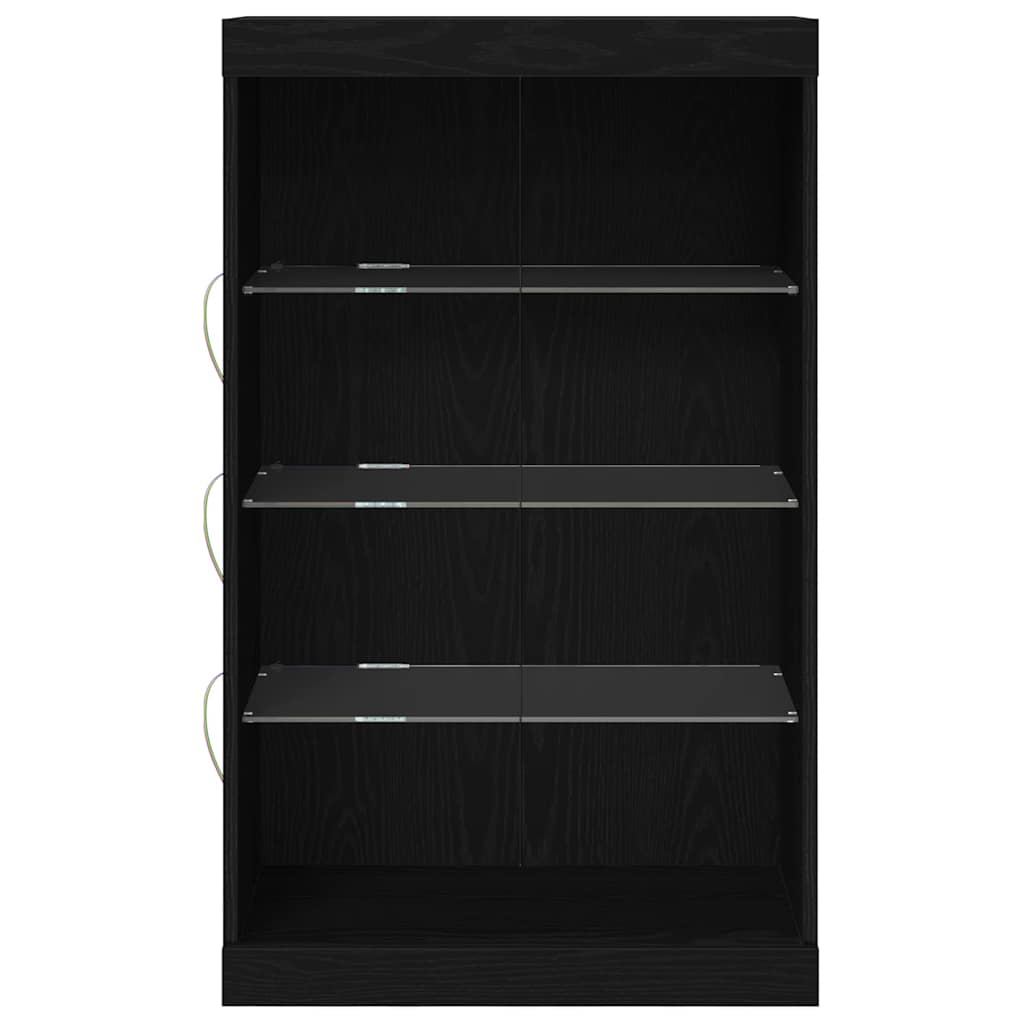 Sideboard Black Oak 60.5 x 37 x 100 cm Engineered Wood