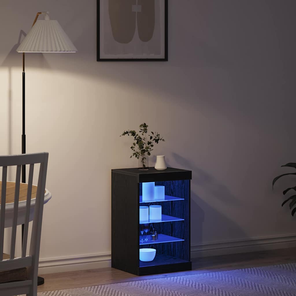 Sideboard Black Oak 41 x 37 x 67 cm Engineered Wood