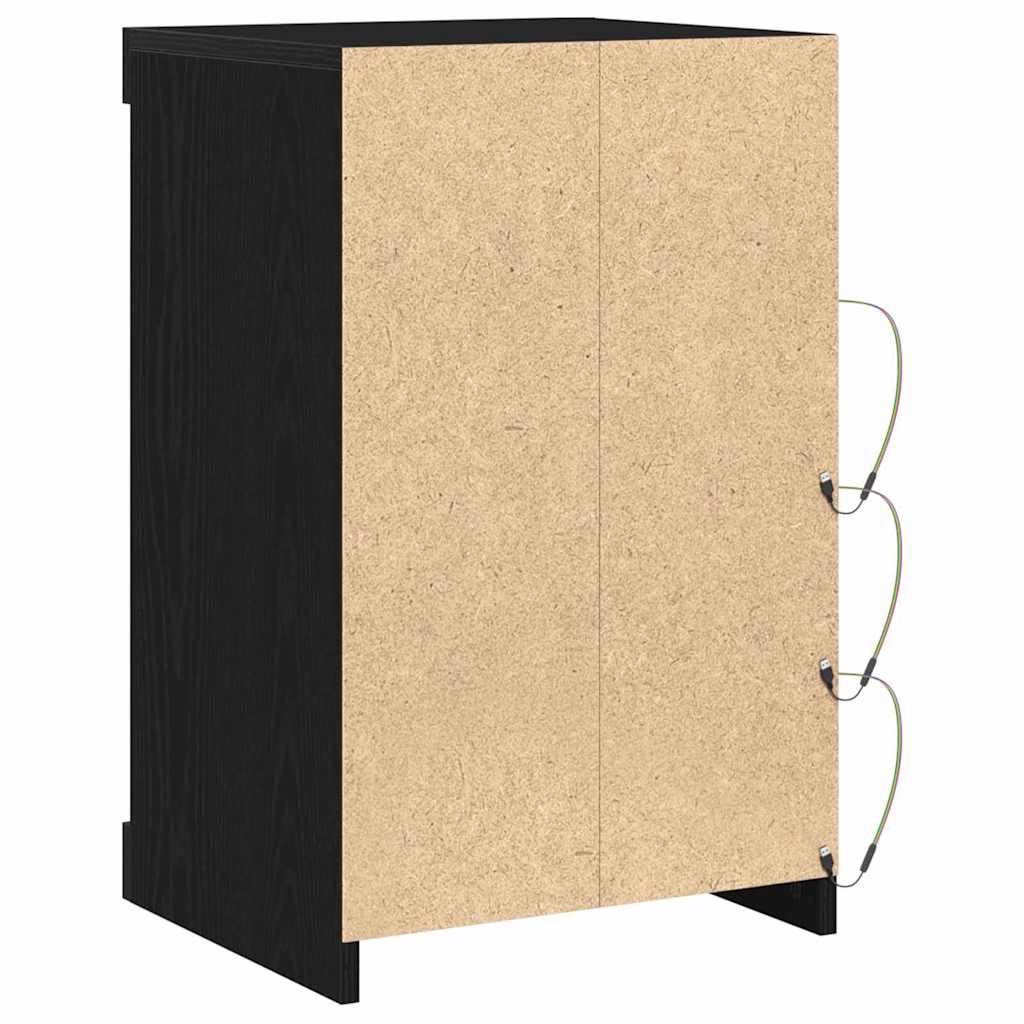 Sideboard Black Oak 41 x 37 x 67 cm Engineered Wood