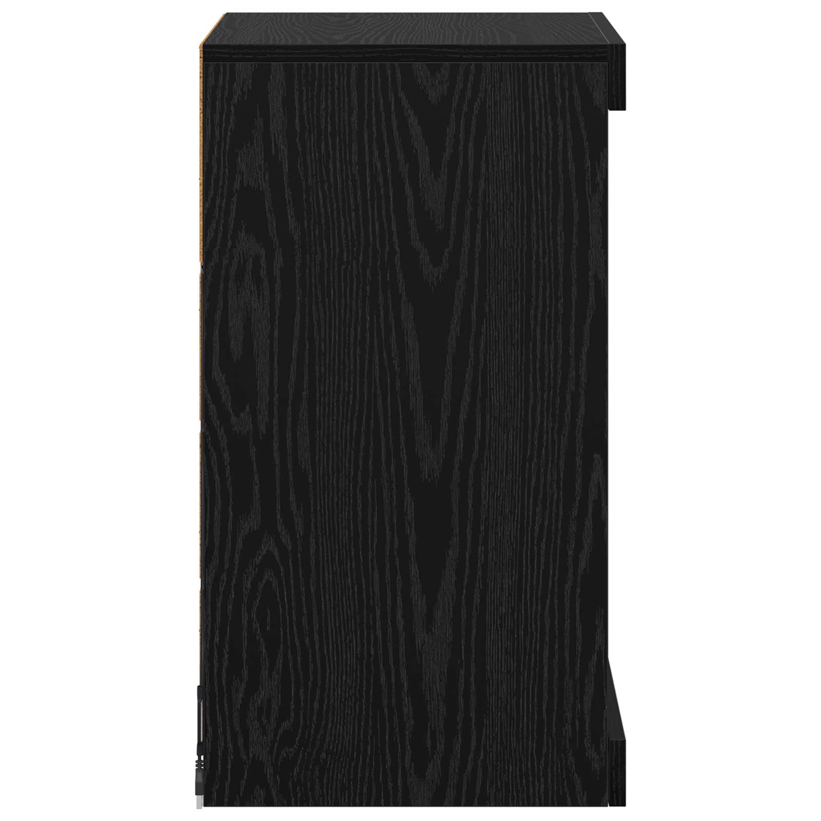 LED Sideboard Black Oak 41 x 37 x 67 cm Engineered Wood