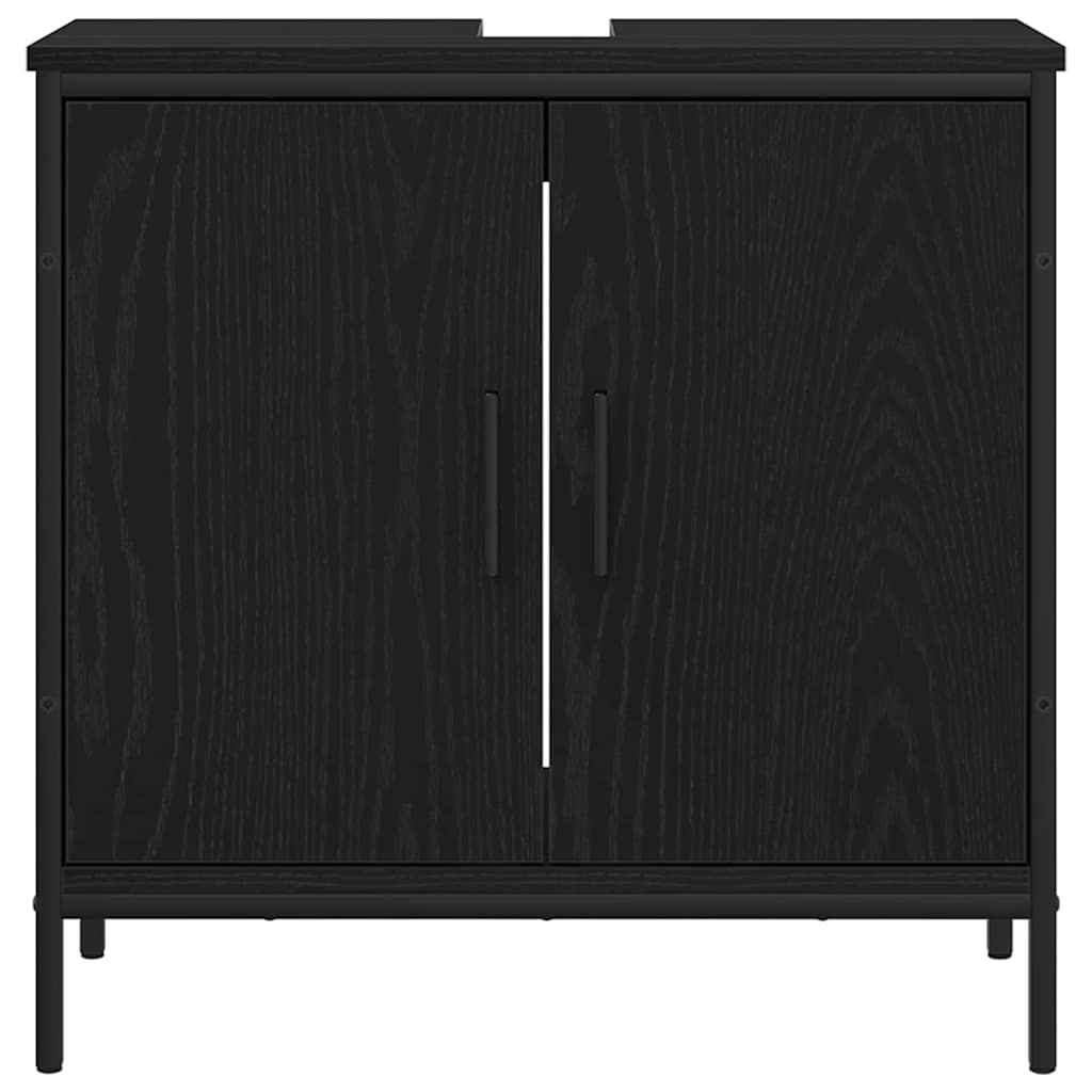 Bathroom Sink Cabinet Black Oak 60 x 30 x 60 cm Engineered Wood
