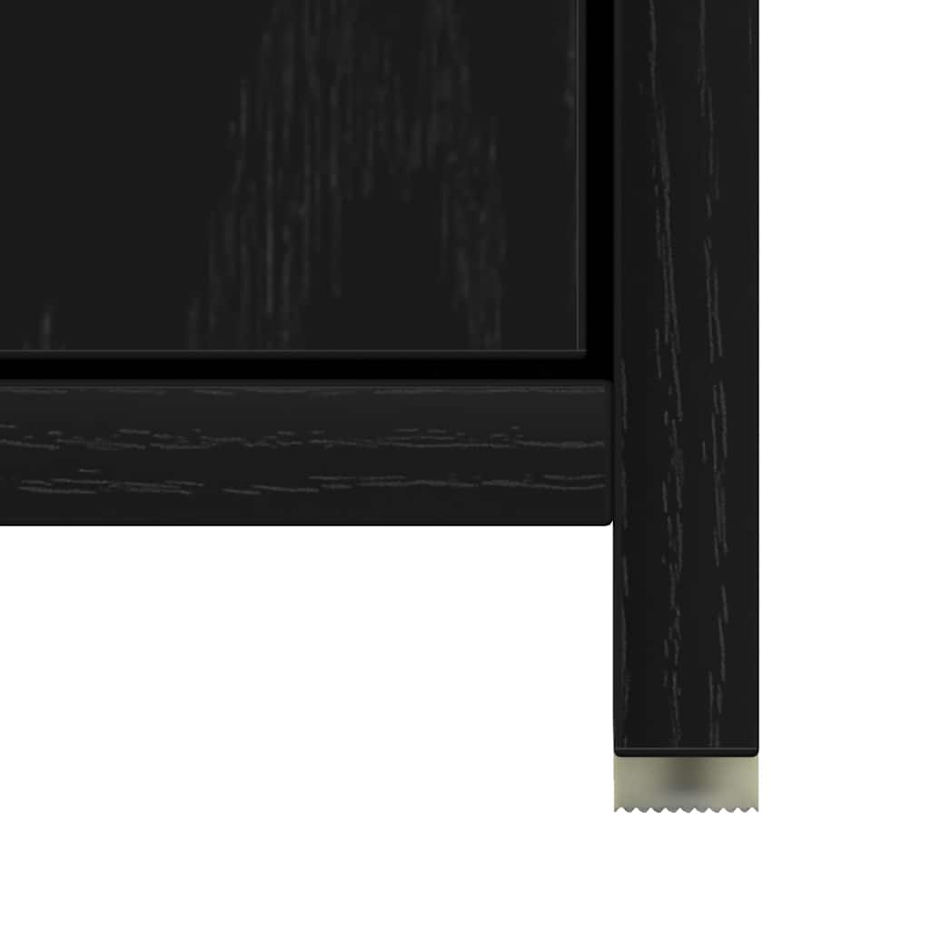 Bathroom Cabinet Black Oak 30x30x183.5 cm Engineered Wood