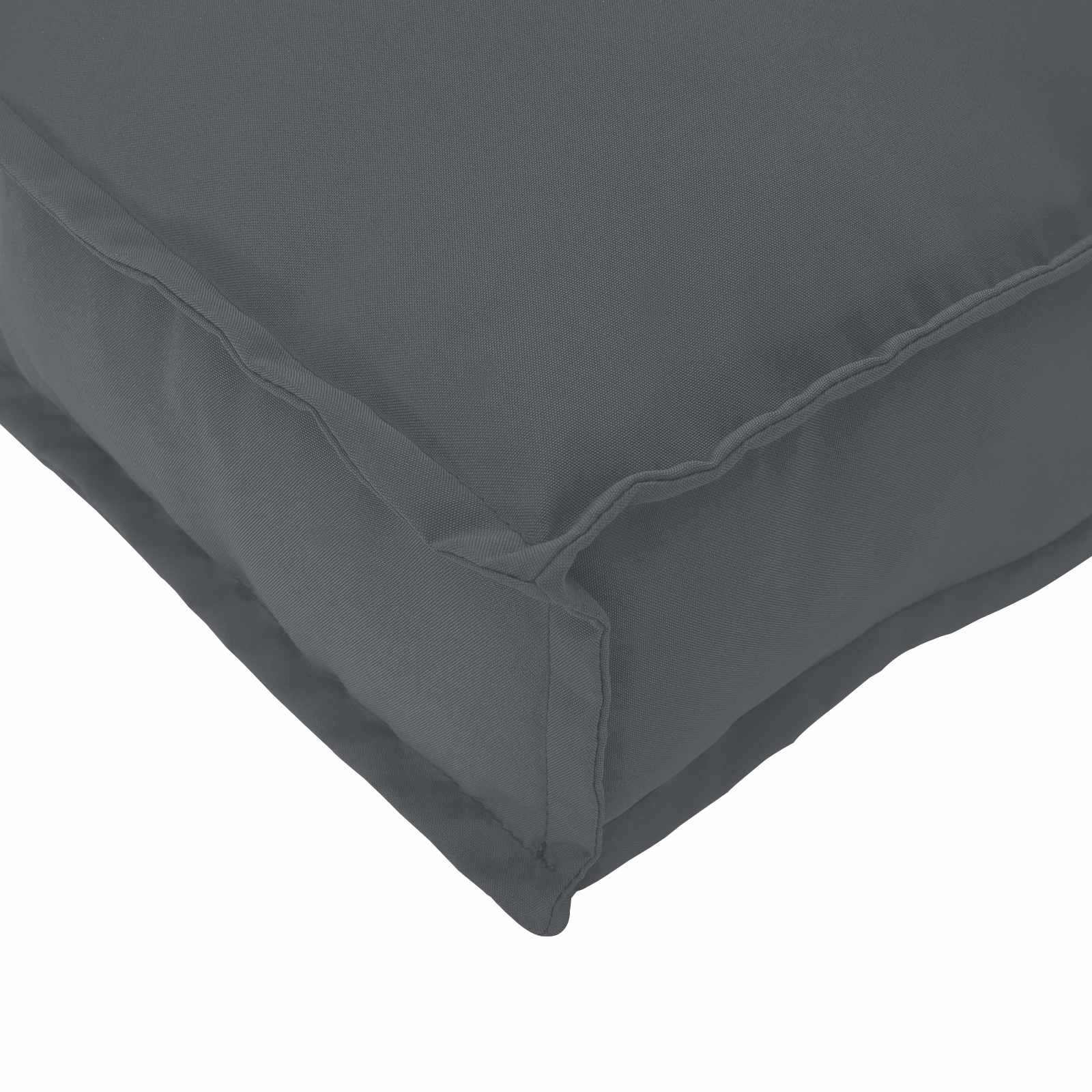Pallet Cushion Set Oxford Fabric Anthracite 120 x 80 x 52 cm