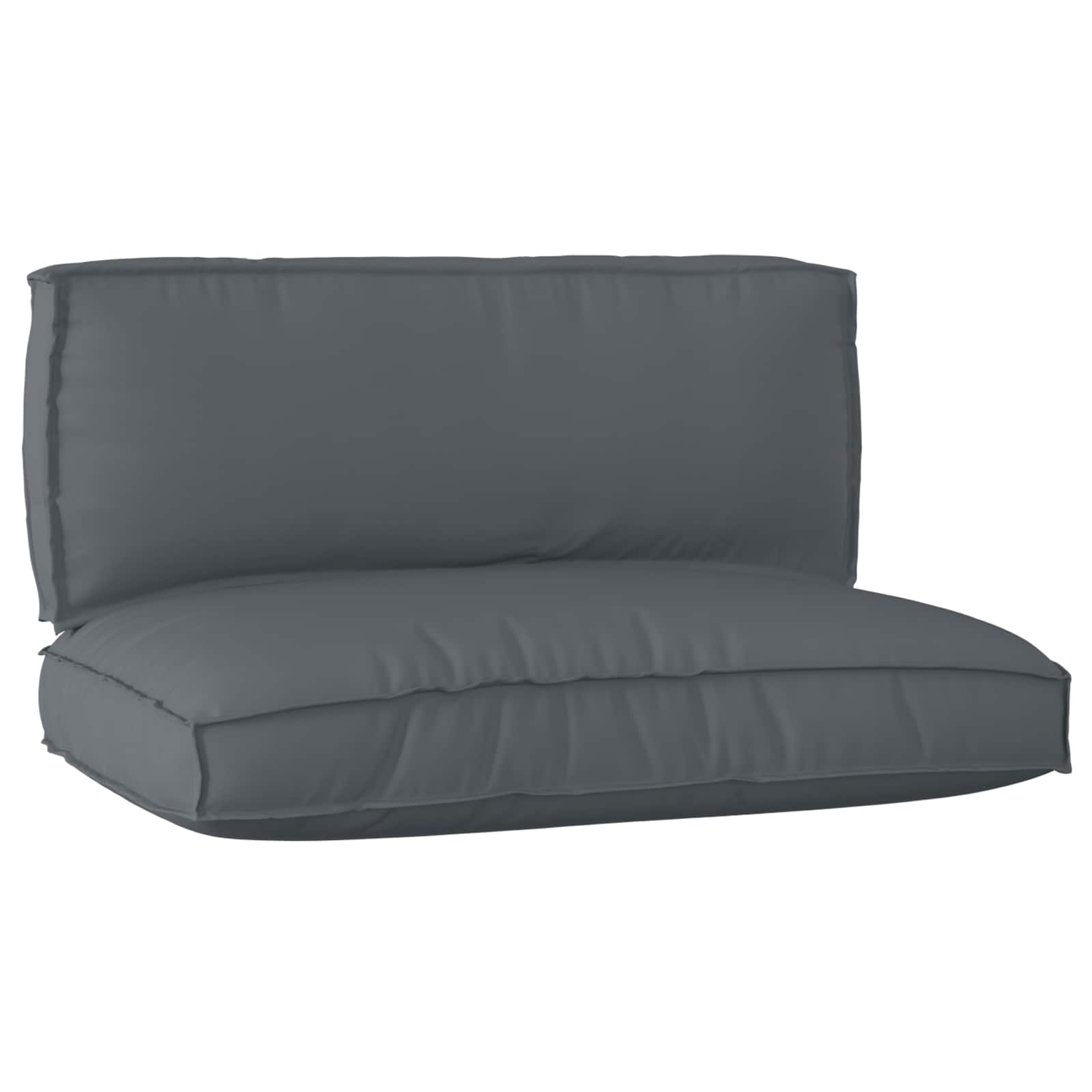 Pallet Cushion Set Oxford Fabric Anthracite 120 x 80 x 52 cm