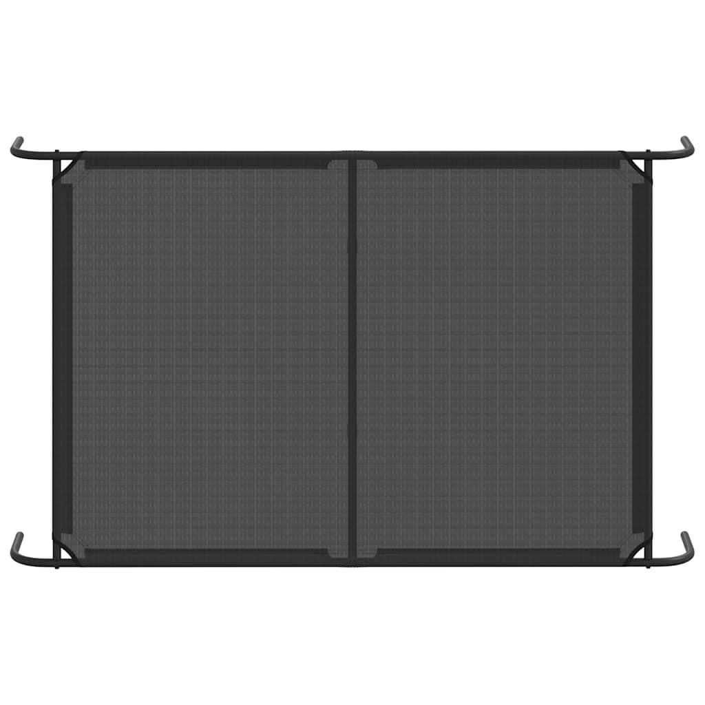 Elevated Dog Bed Black 150x90x20 cm Textilene and Steel