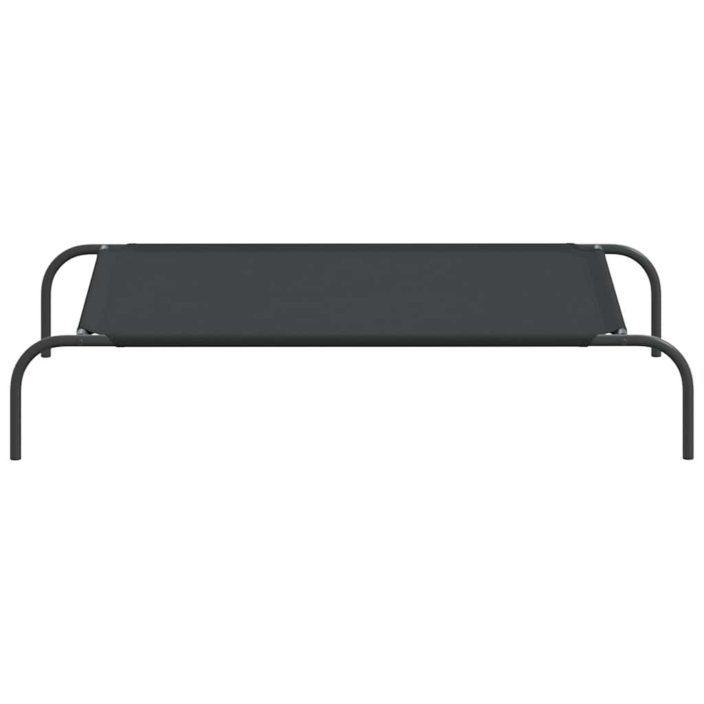 Elevated Dog Bed Black 110x65x20 cm Oxford Fabric and Steel