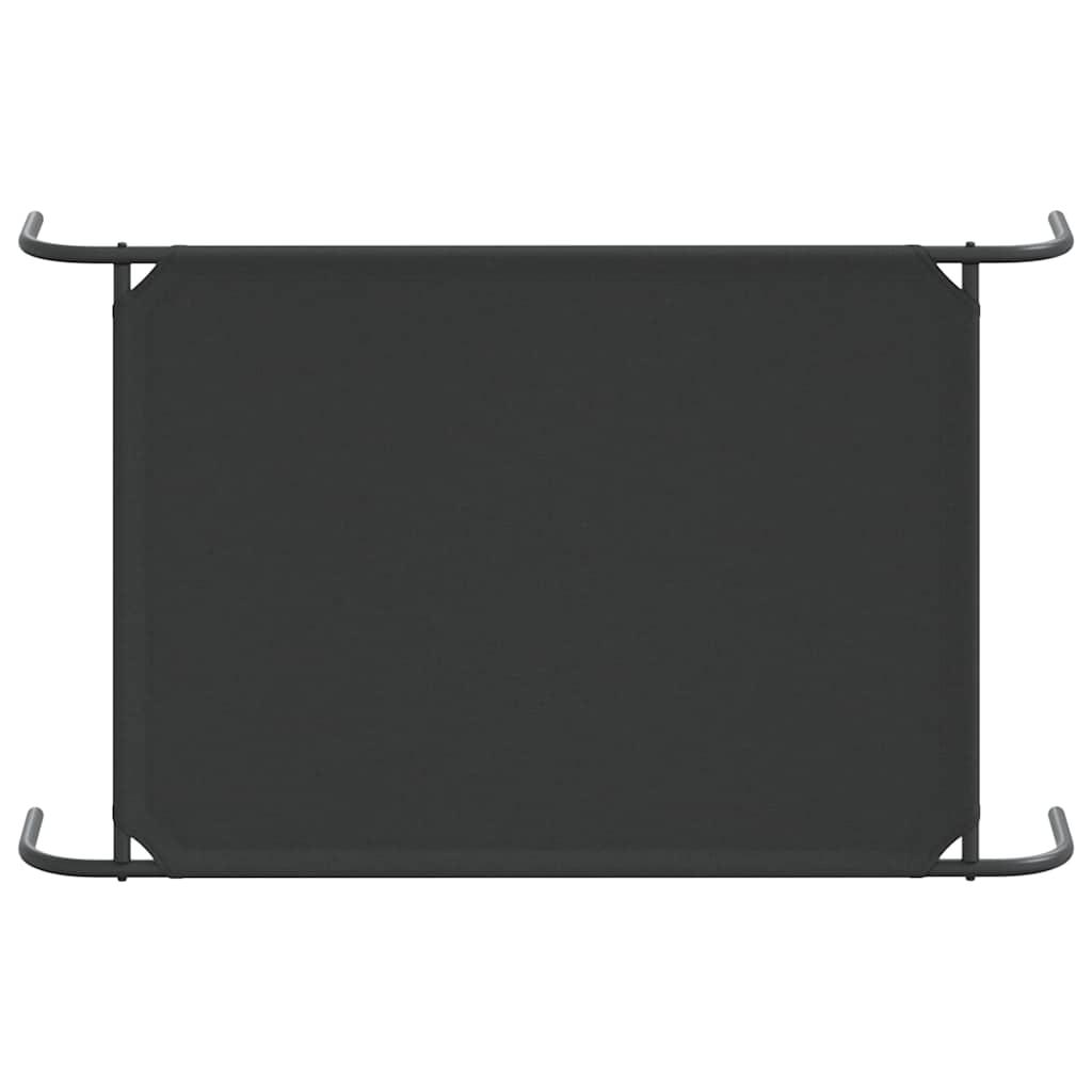 Elevated Dog Bed Black 110x65x20 cm Oxford Fabric and Steel