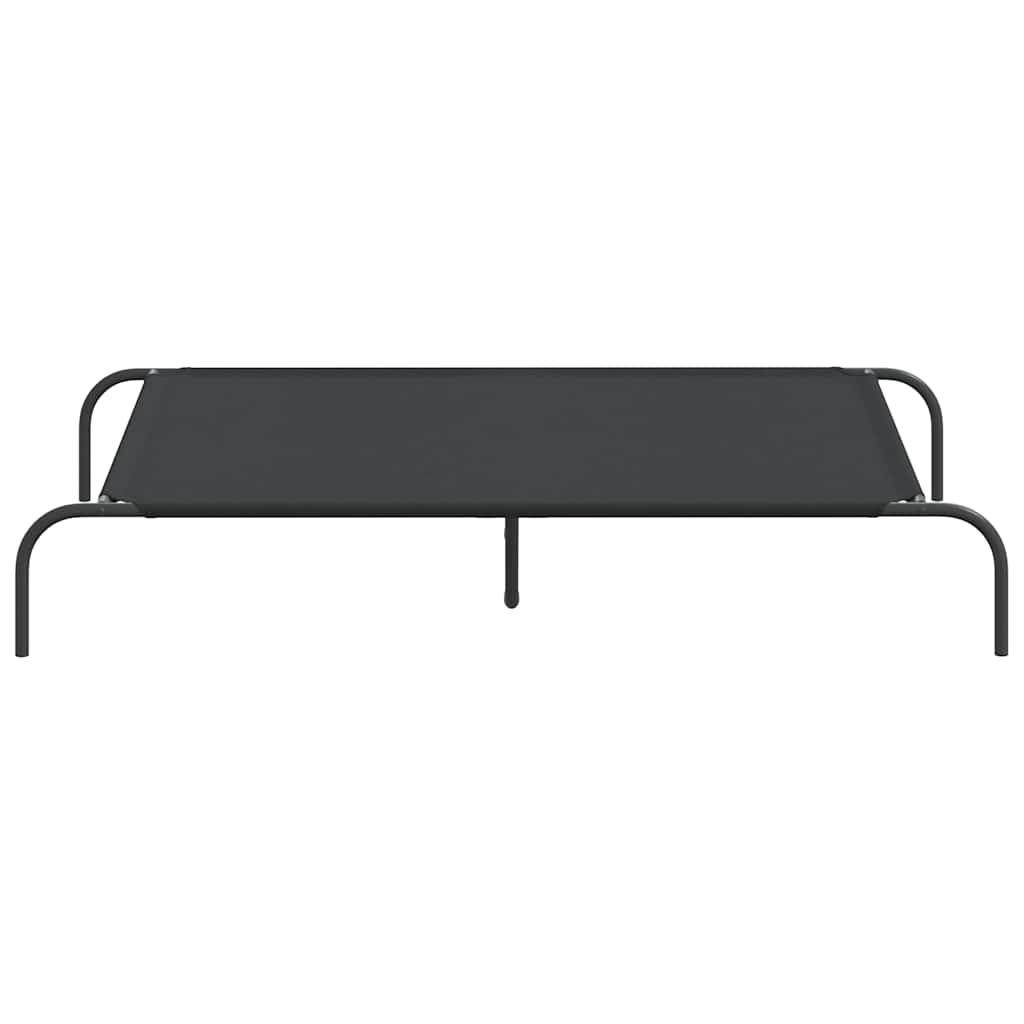 Elevated Dog Bed Black 130x80x20 cm Oxford Fabric and Steel