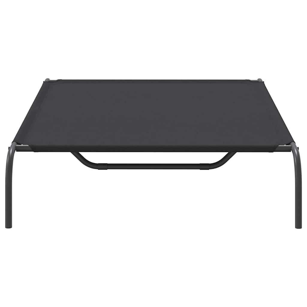 Elevated Dog Bed Black 130x80x20 cm Oxford Fabric and Steel