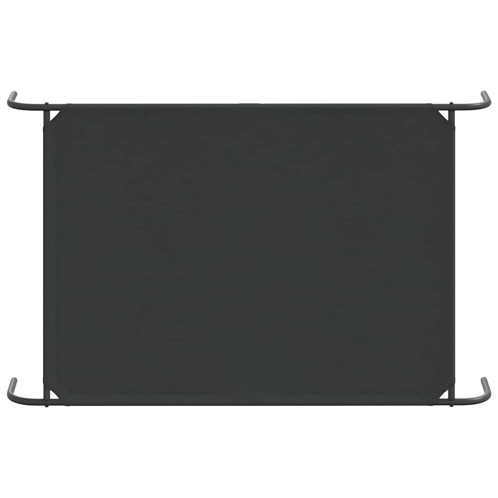 Elevated Dog Bed Black 130x80x20 cm Oxford Fabric and Steel