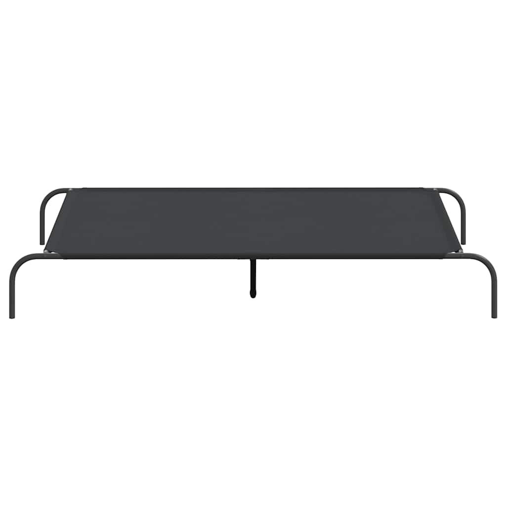 Elevated Dog Bed Black 150x90x20 cm Oxford Fabric and Steel