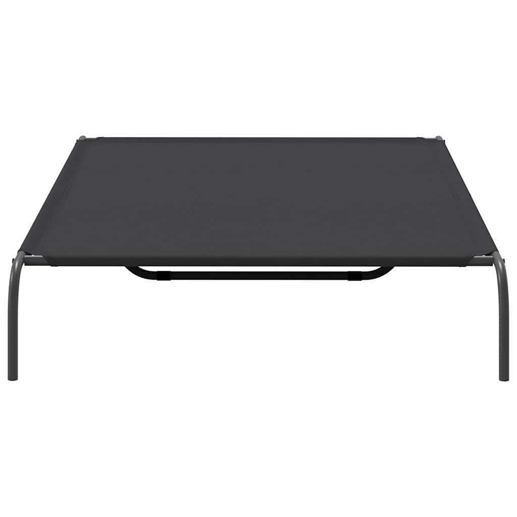 Elevated Dog Bed Black 150x90x20 cm Oxford Fabric and Steel