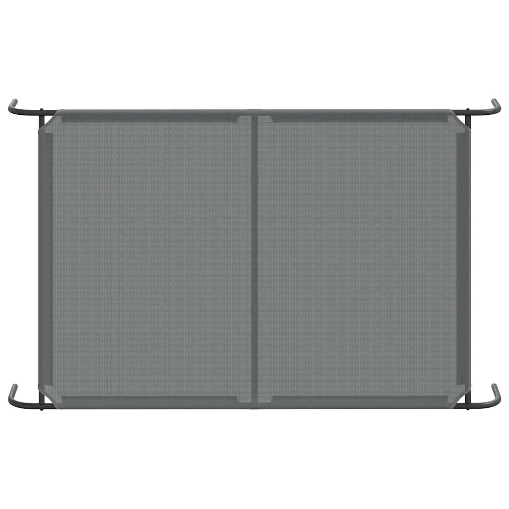 Elevated Dog Bed Grey 150x90x20 cm Textilene and Steel