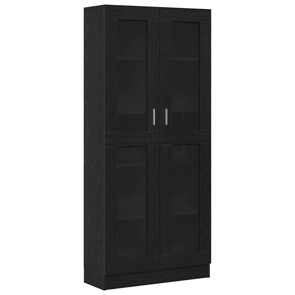 Book Cabinet Black oak 82,5 x 30,5 x 185 cm Engineered Wood