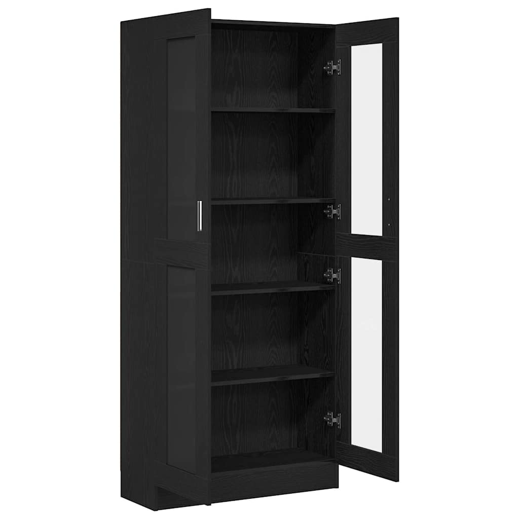 Book Cabinet Black oak 82,5 x 30,5 x 185 cm Engineered Wood
