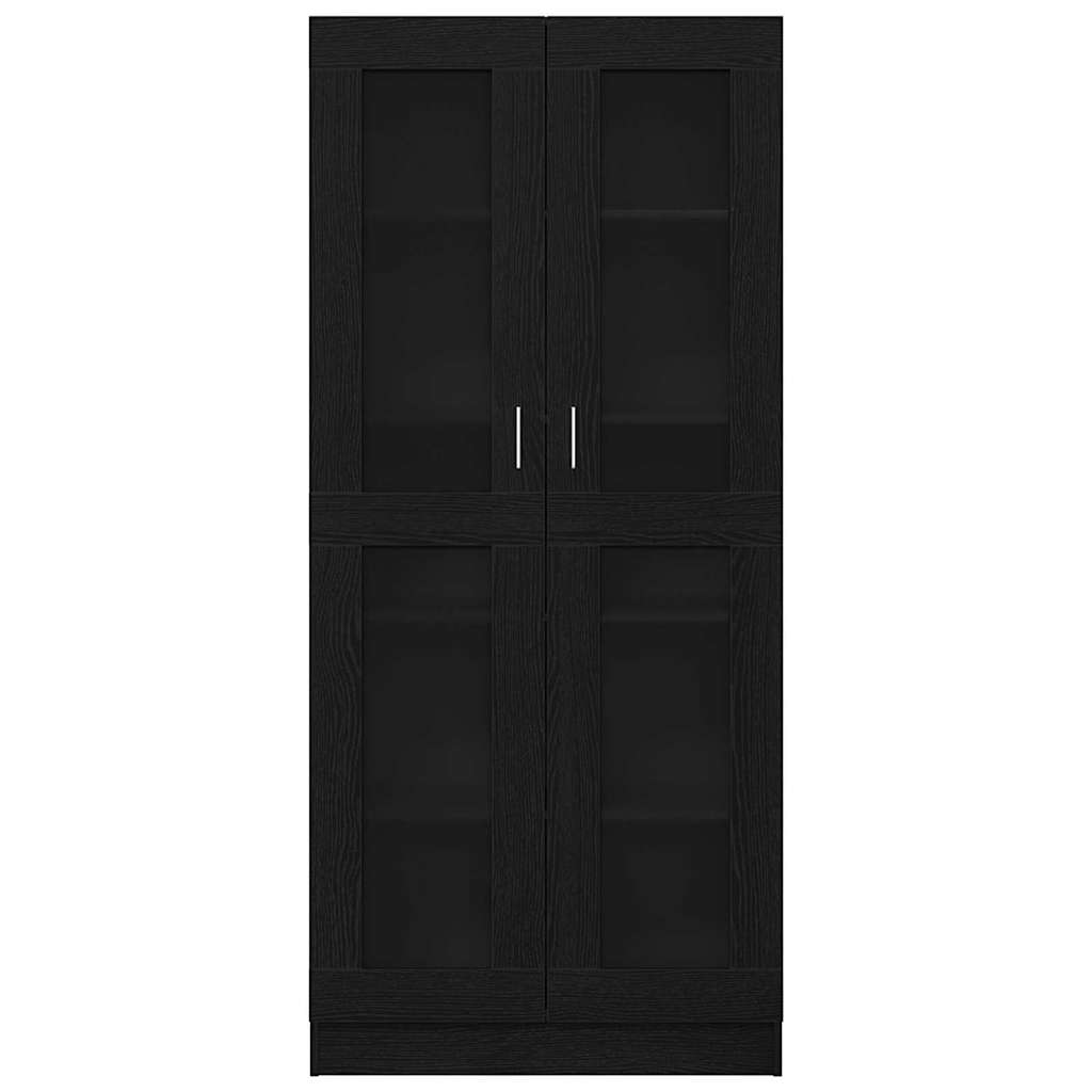 Book Cabinet Black oak 82,5 x 30,5 x 185 cm Engineered Wood