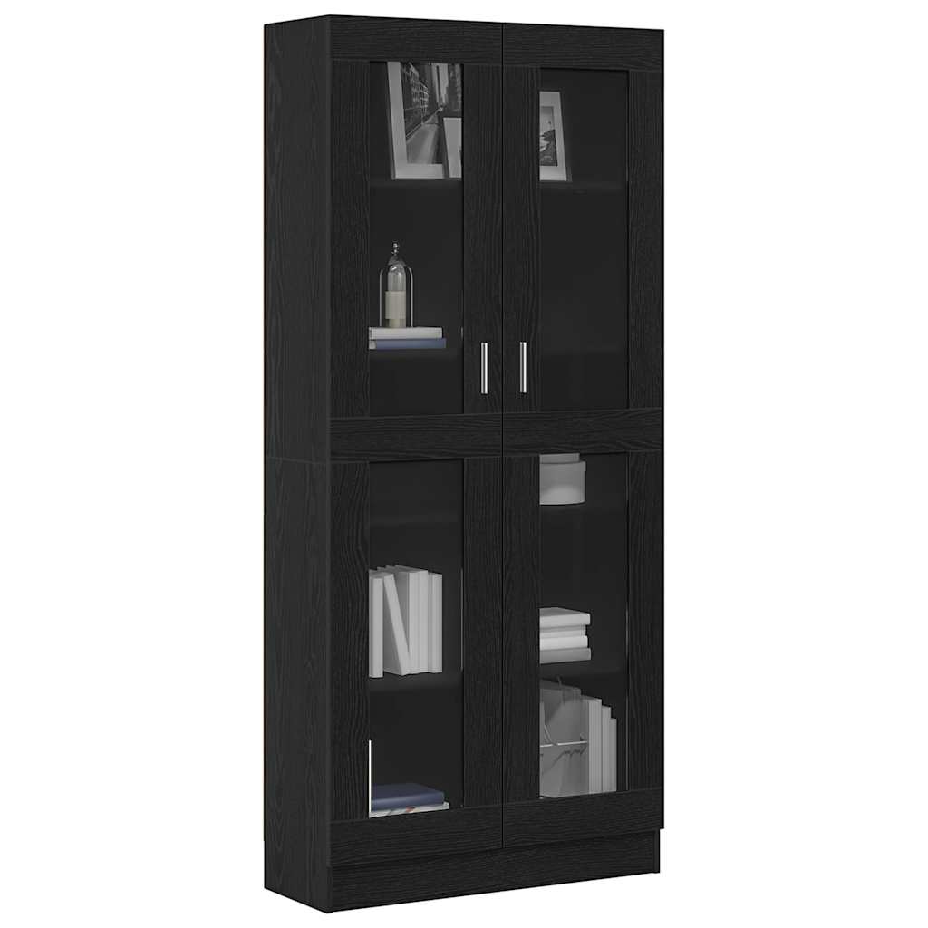 Book Cabinet Black oak 82,5 x 30,5 x 185 cm Engineered Wood