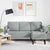 Sofa Set Light grey 173 x 131 x 67 cm Fabric