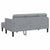Sofa Set Light grey 173 x 131 x 67 cm Fabric
