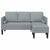 Sofa Set Light grey 173 x 131 x 67 cm Fabric