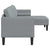 Sofa Set Light grey 173 x 131 x 67 cm Fabric