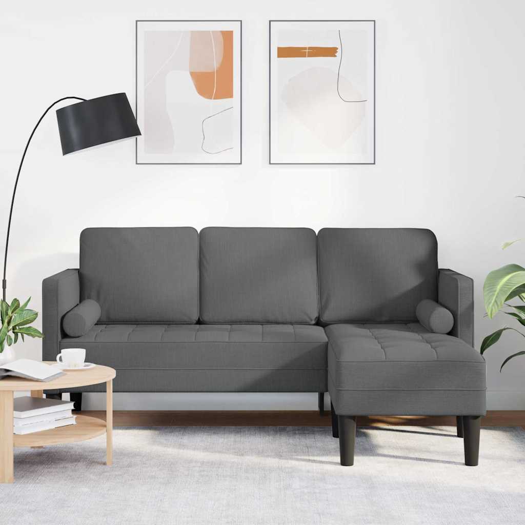 Sofa Set Dark Grey 173 x 131 x 67 cm Fabric