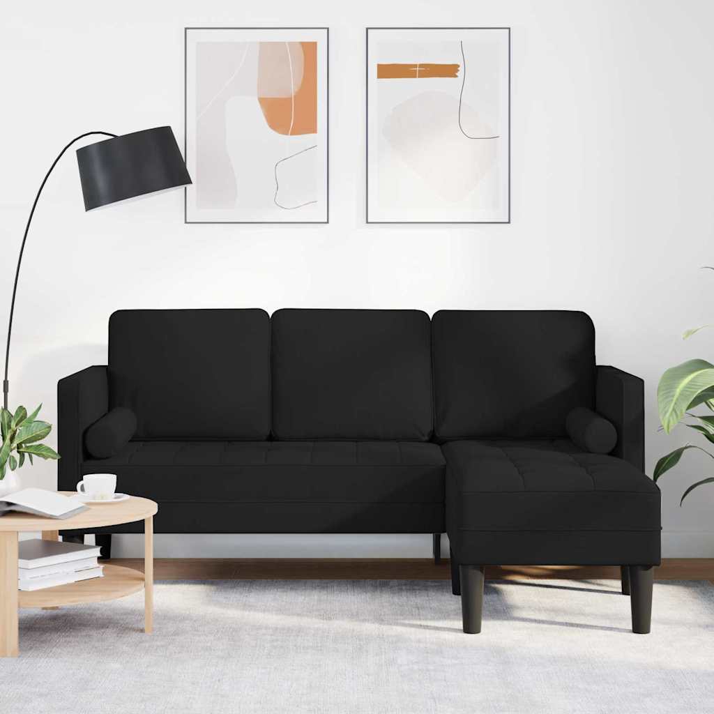 Sofa Set Black 173 x 131 x 67 cm Fabric