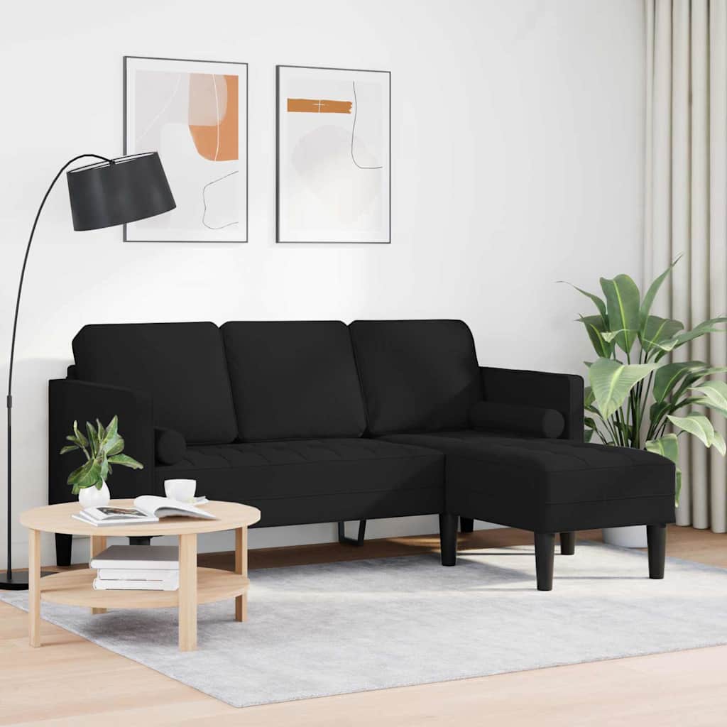 Sofa Set Black 173 x 131 x 67 cm Fabric