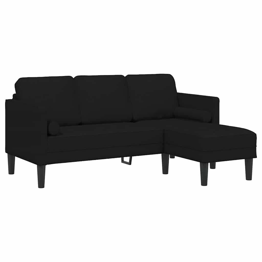 Sofa Set Black 173 x 131 x 67 cm Fabric