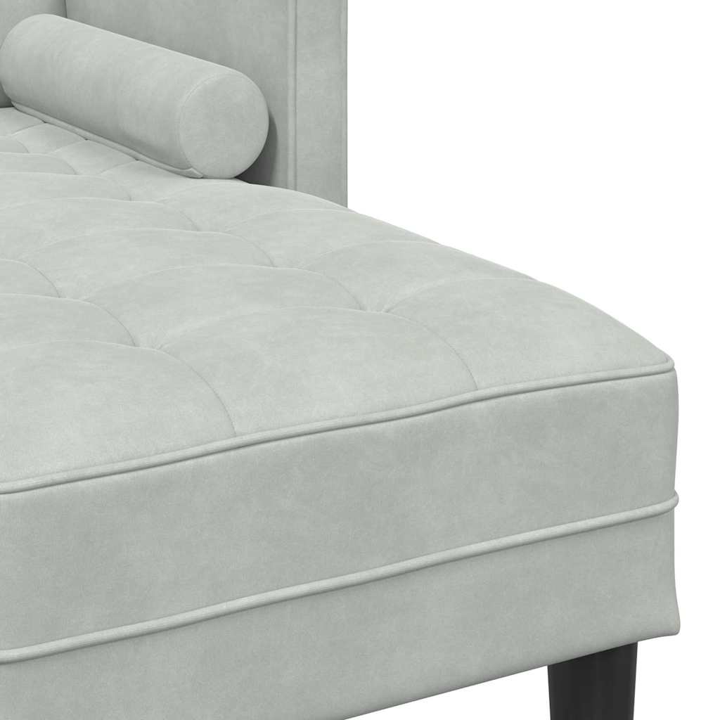 Sofa Set Light grey 173 x 131 x 67 cm Velvet