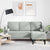 Sofa Set Light grey 173 x 131 x 67 cm Velvet