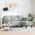 Sofa Set Light grey 173 x 131 x 67 cm Velvet