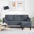 Sofa Set Dark grey 173 x 131 x 67 cm Velvet