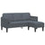 Sofa Set Dark grey 173 x 131 x 67 cm Velvet