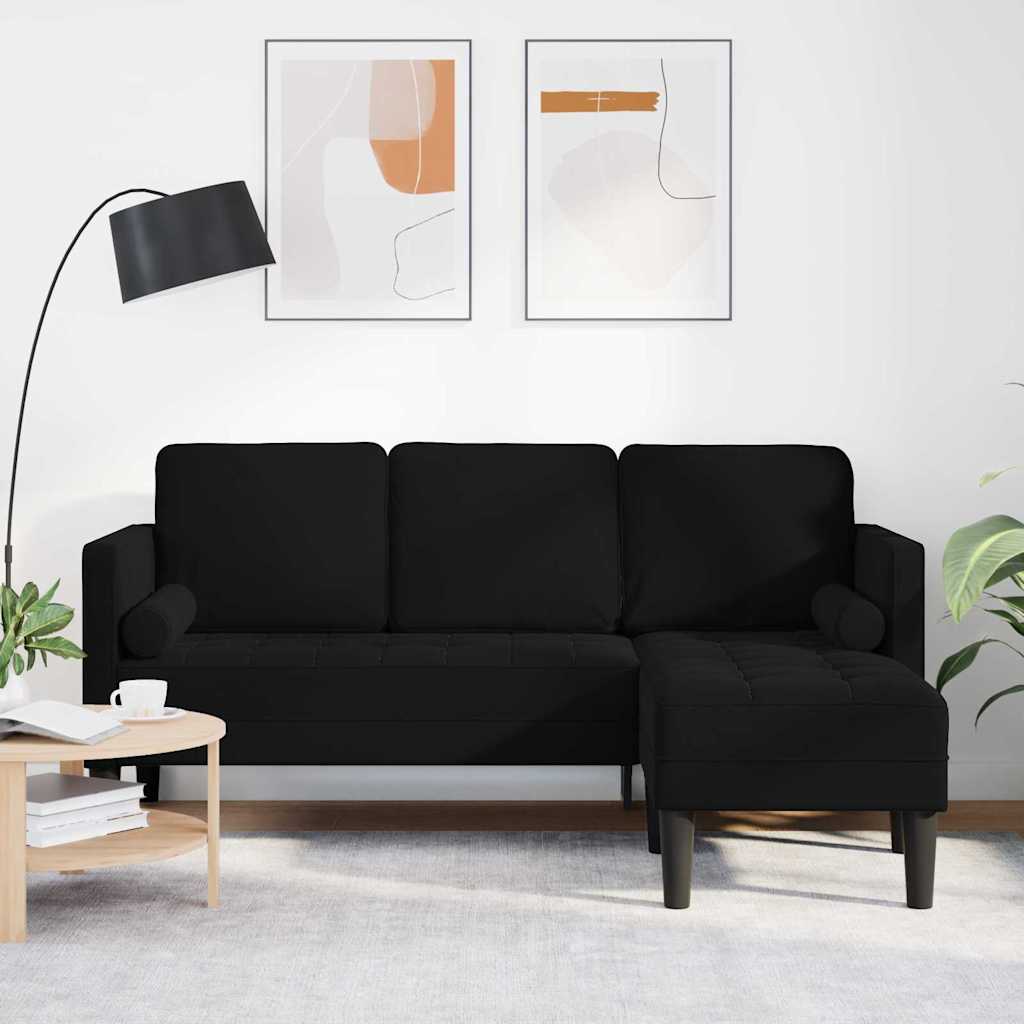 Sofa Set Black 173 x 131 x 67 cm Velvet