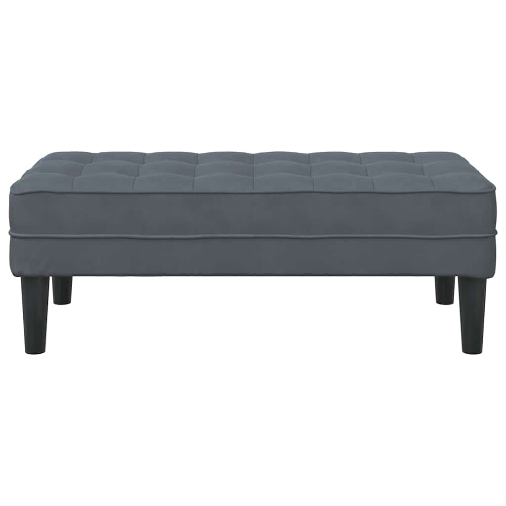 Bench with Cushion Dark Grey 113 x 57 x 39 cm Velvet