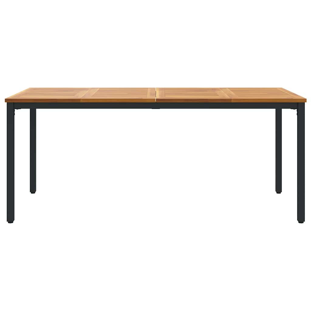Outdoor Table Natural and Black 180 x 90 x 75 cm