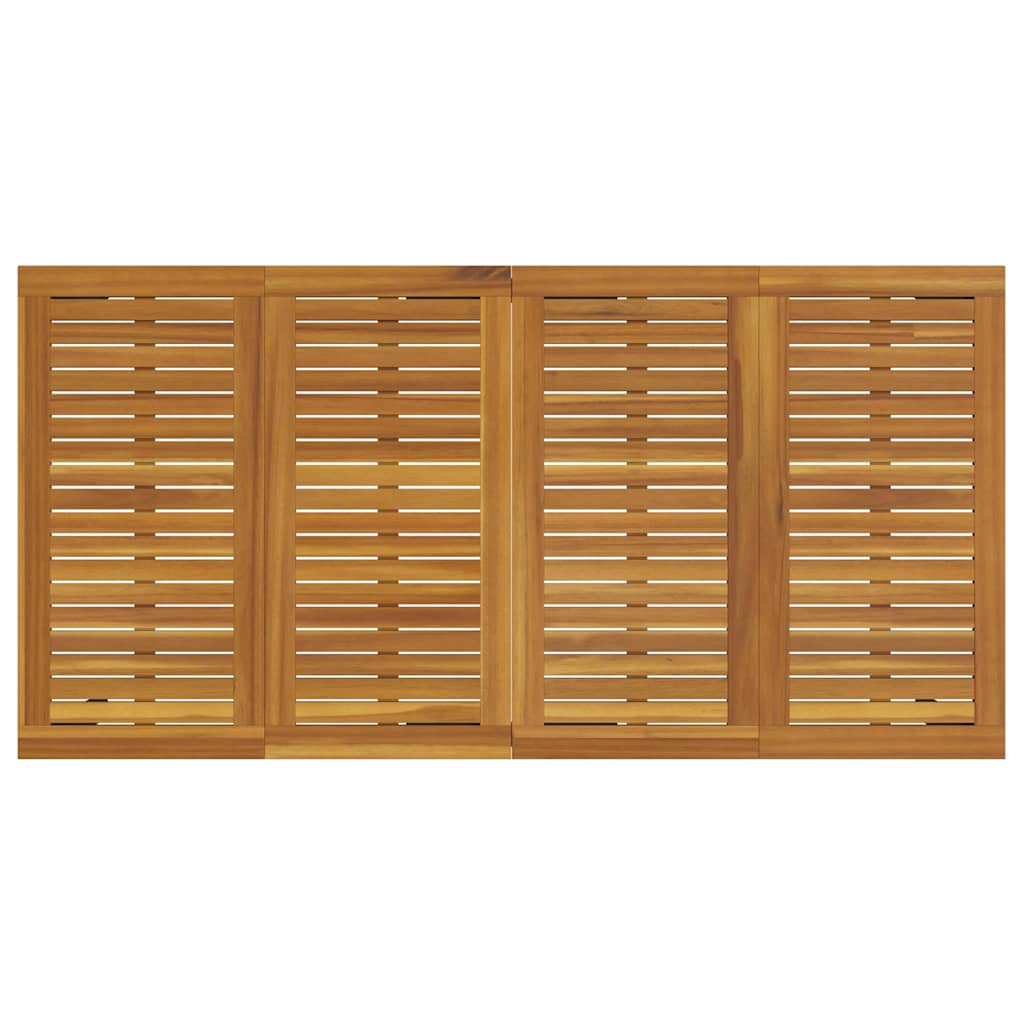 Outdoor Table Natural and Black 180 x 90 x 75 cm