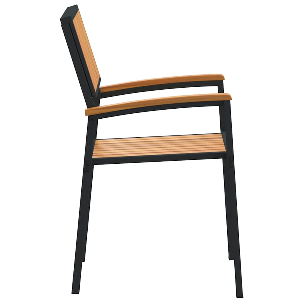 Stacking Chair 2 pcs Brown 56 x 57 x 87 cm Solid Acacia Wood