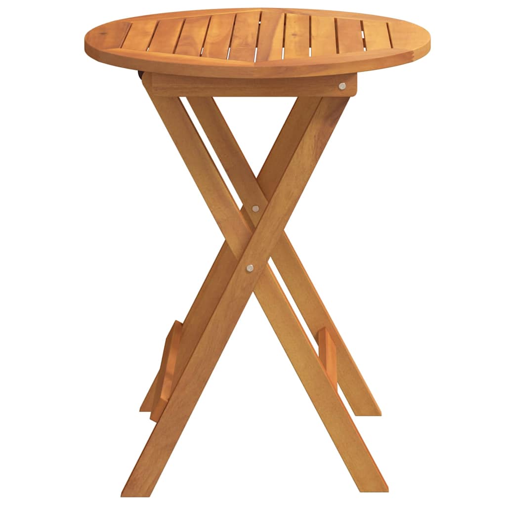 Garden Table Folding Natural 60 x 60 x 72 cm Solid Acacia Wood