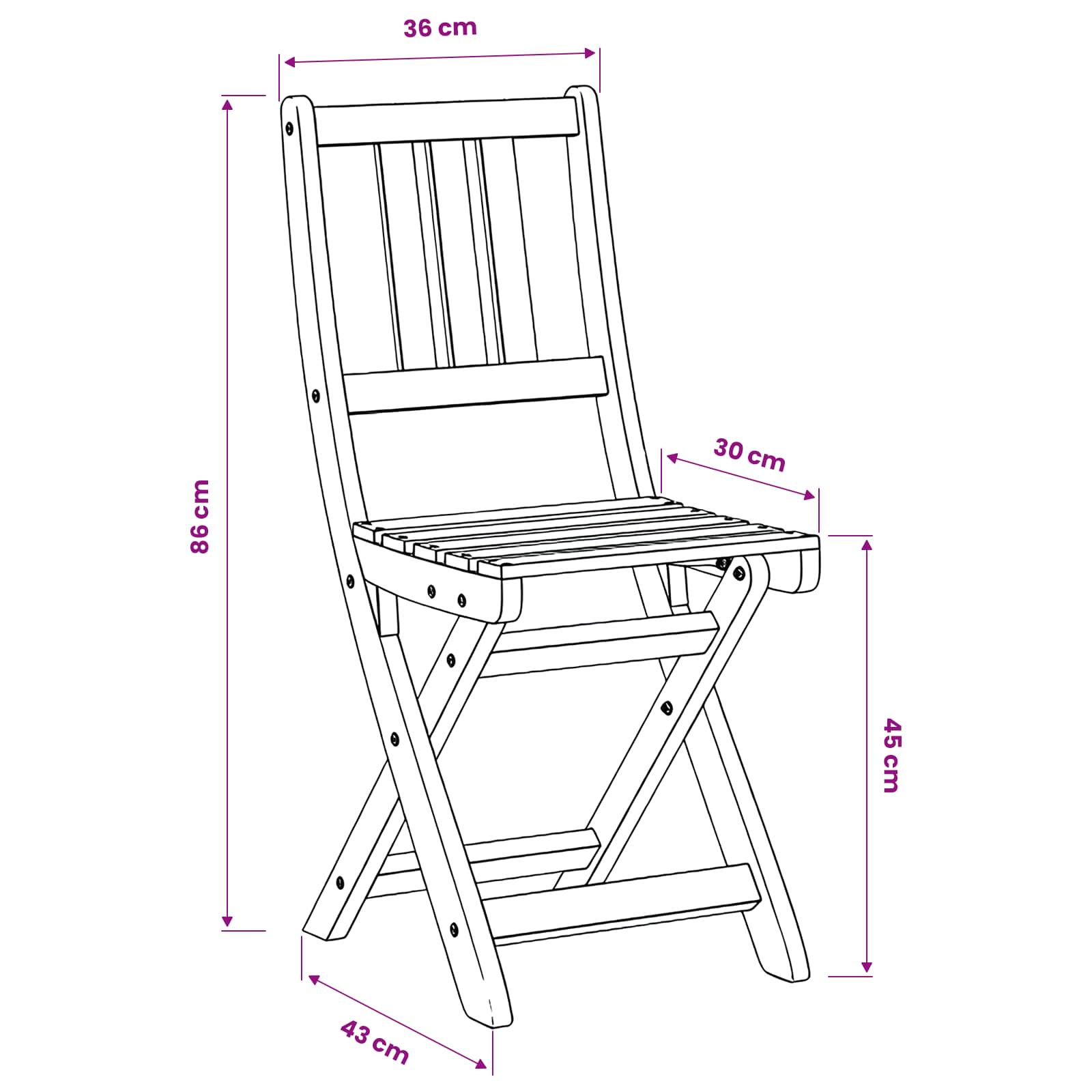 Outdoor Bistro Chairs with Cushion 2 pcs Solid Acacia Wood