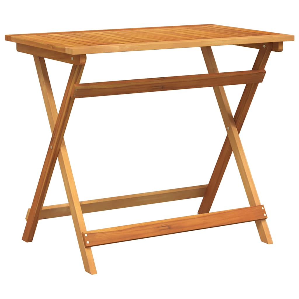 Bistro Set with Cushion 5 pcs Oil Natural Solid Acacia Wood