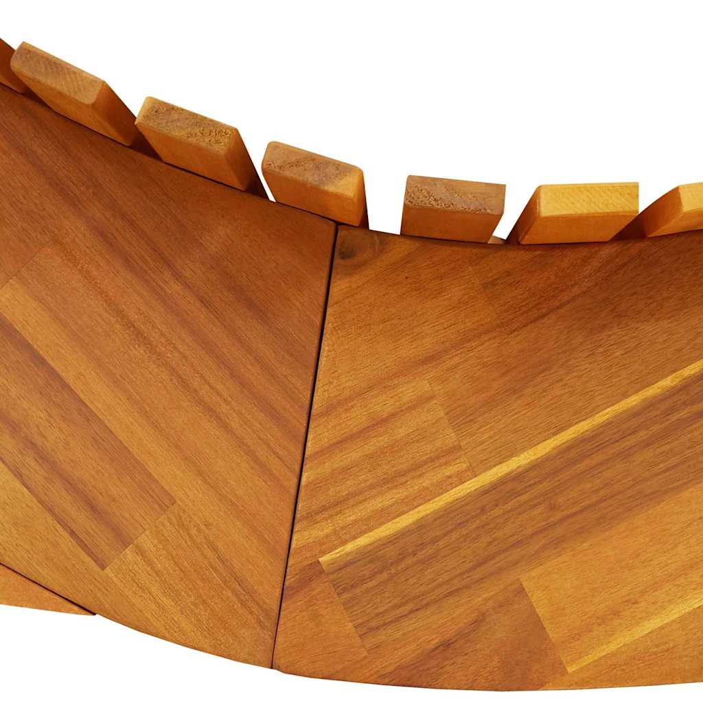 Lounger 2-person 2 pcs Brown 154 x 60 x 74 cm Solid Acacia Wood