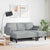 Sofa Set 2 pcs Light Grey 173 x 131 x 67 cm Fabric