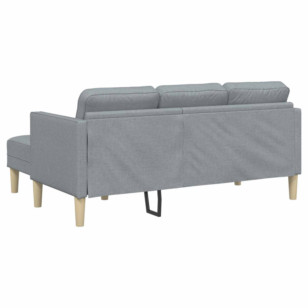 Sofa Set with Cushion 2 pcs Light Grey Polyester