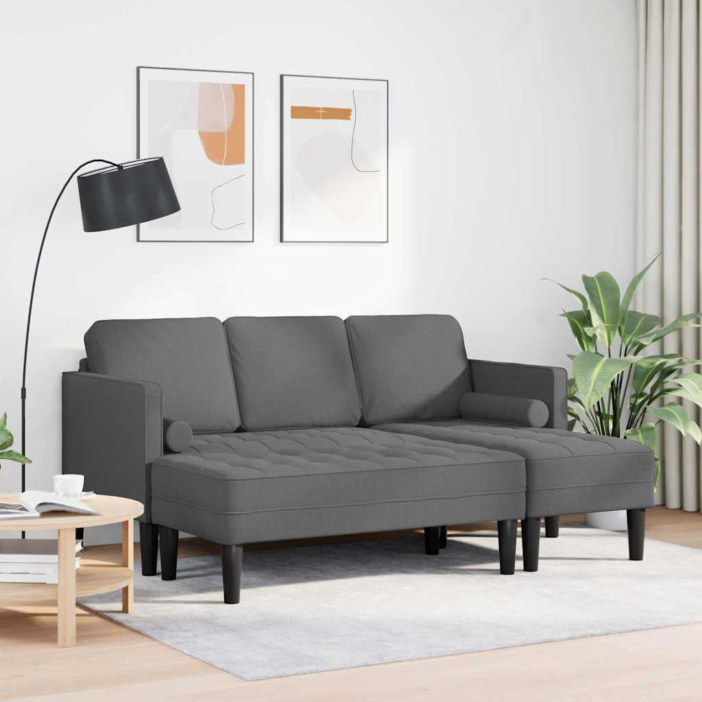 Sofa Set 2 pcs Dark grey 173 x 131 x 67 cm Fabric